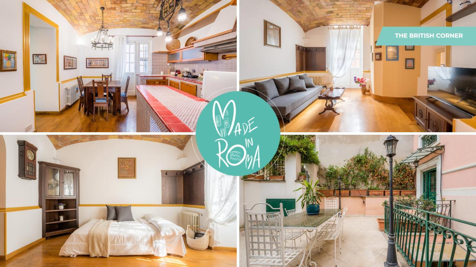 Apartment The British Corner, Cozy Loft With Garden 10 Min From Center Rome